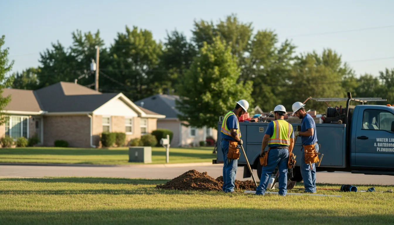 Residential water line and bathroom plumbing service in Oak Creek, WI